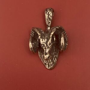 Ram Head Sterling Silver Jewelry Charm #wildlife #animal